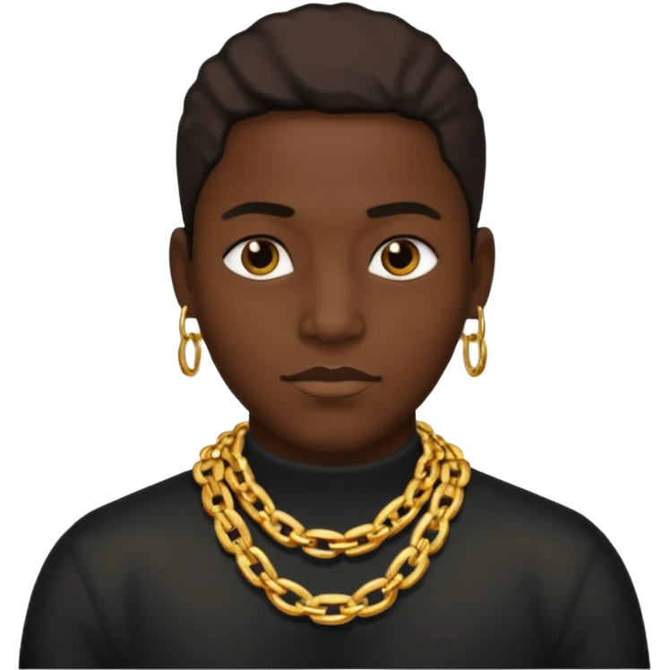 black rapper with a nigger chain emoji