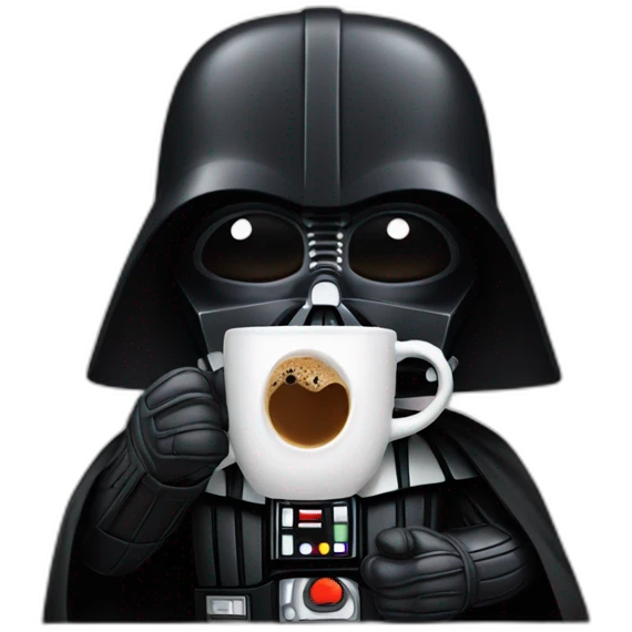 darth vader drinking coffee emoji
