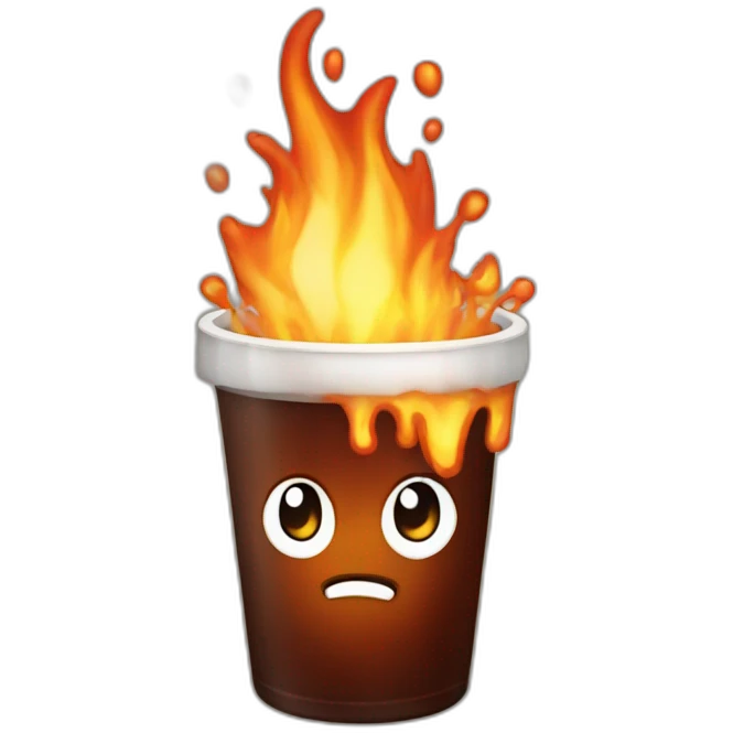 cola burning emoji