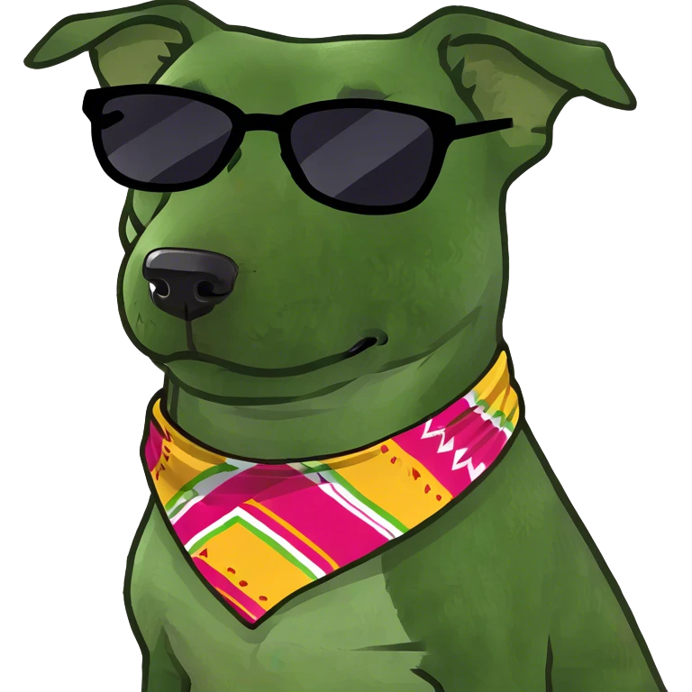 Dog with sunglasses emoji