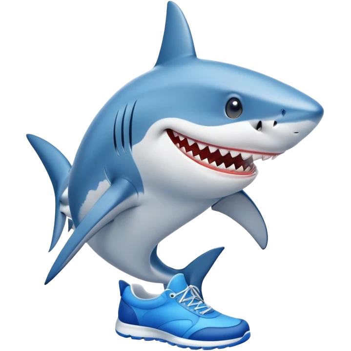 shark with blue shoes emoji