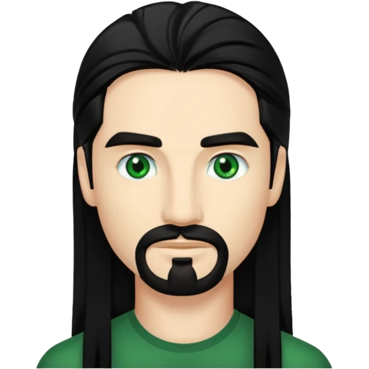 Kevin Richardson green eyes, long black hair emoji