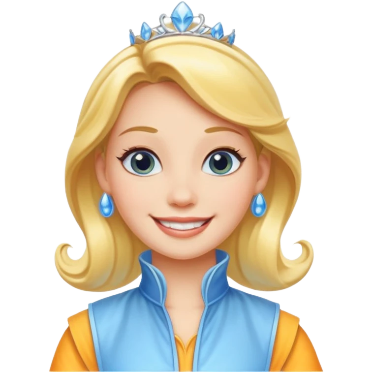 Cinderella princess wearing reflective vest emoji