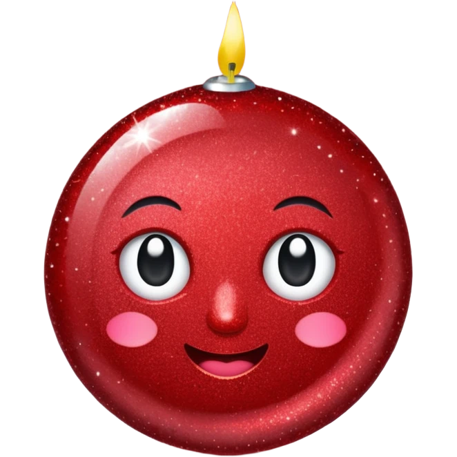 red glitter art emoji