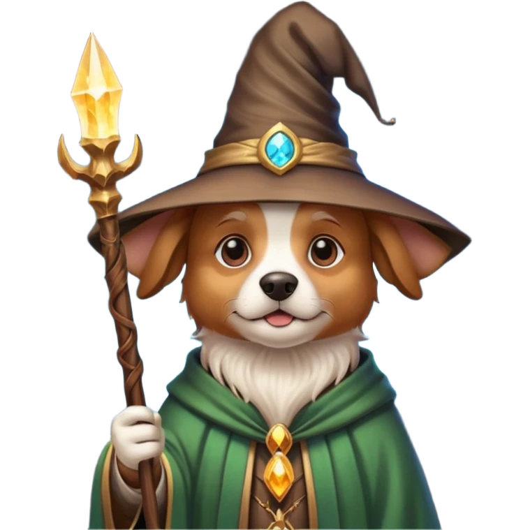 Dog wizard emoji