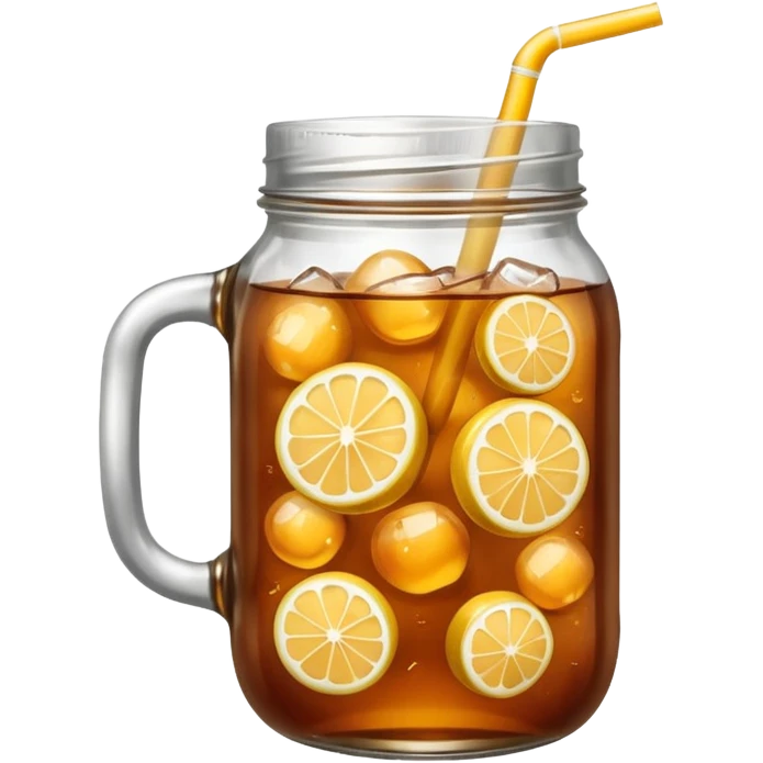 Ice tea in a mason jar emoji