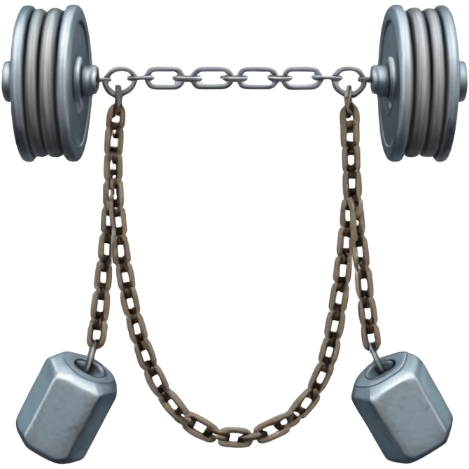 a throwing weapon made of weights on the ends of interconnected cords emoji