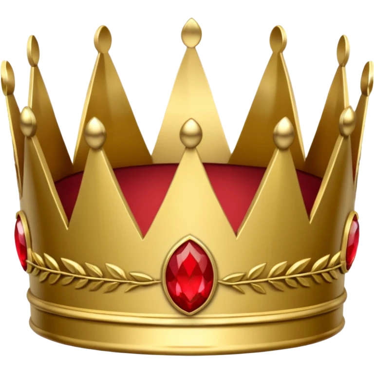 Gold laurel crown with crimson core. emoji