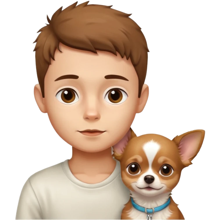 Boy with chiwawa emoji