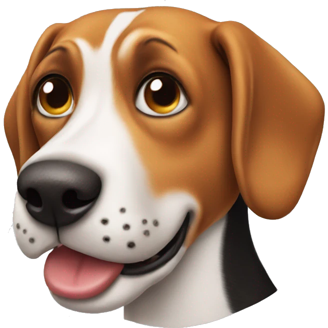 Funny goofy beagle  emoji
