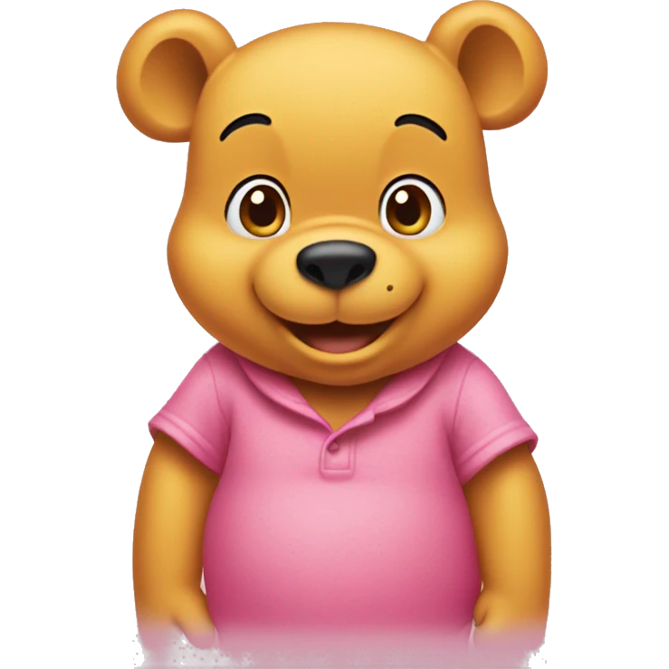Winnie the Pooh in pink  emoji
