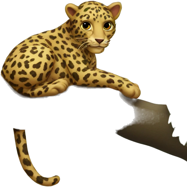 leopard in a tree  emoji