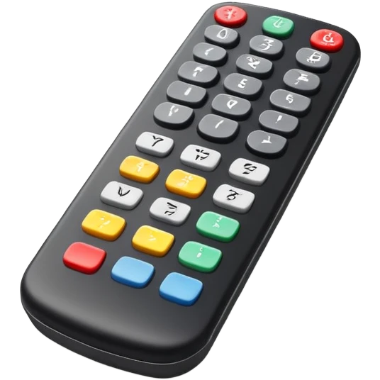 Traditional TV remote control emoji