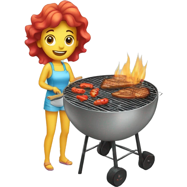 Sirène qui fait un barbecue emoji