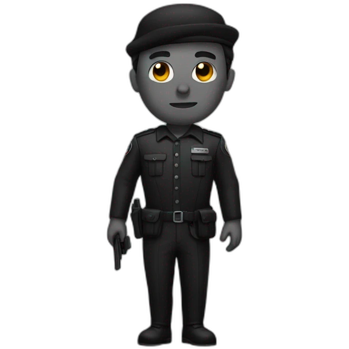 Noir armer emoji