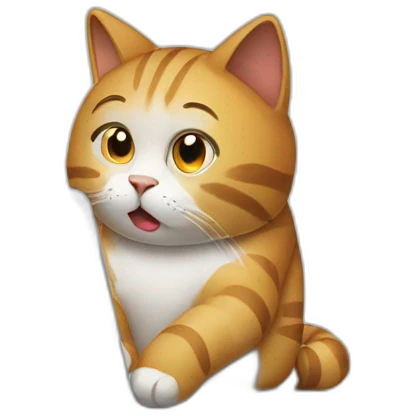 cat with laptop tired emoji