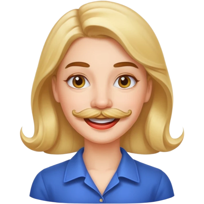 زنی که سیبیل دارد emoji