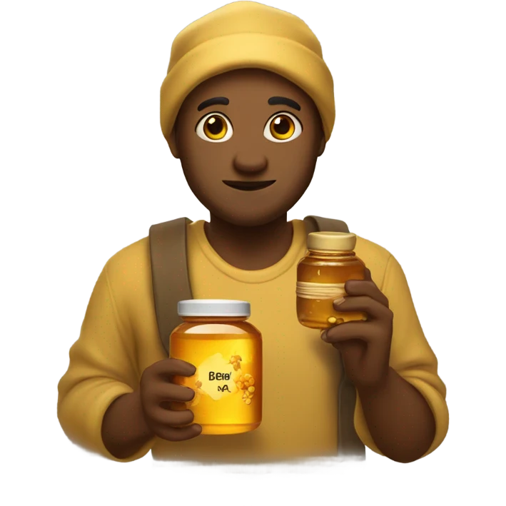 Debar holding honey  emoji