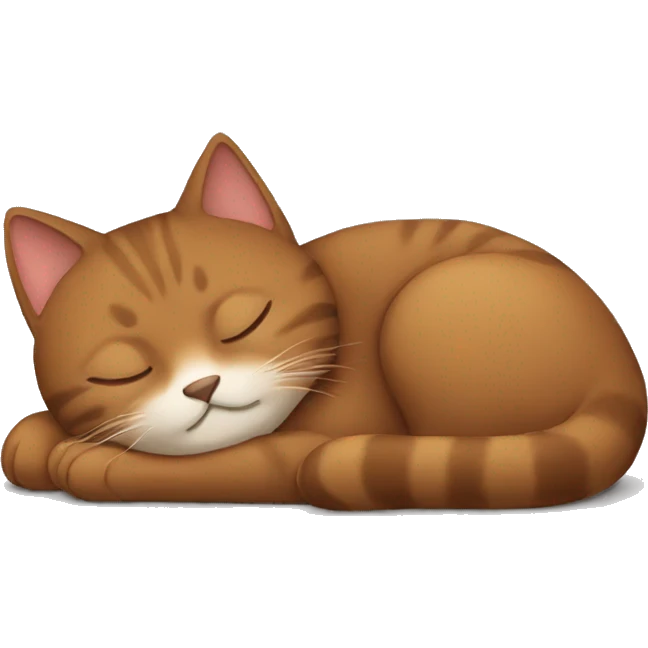 sleeping brown cat emoji