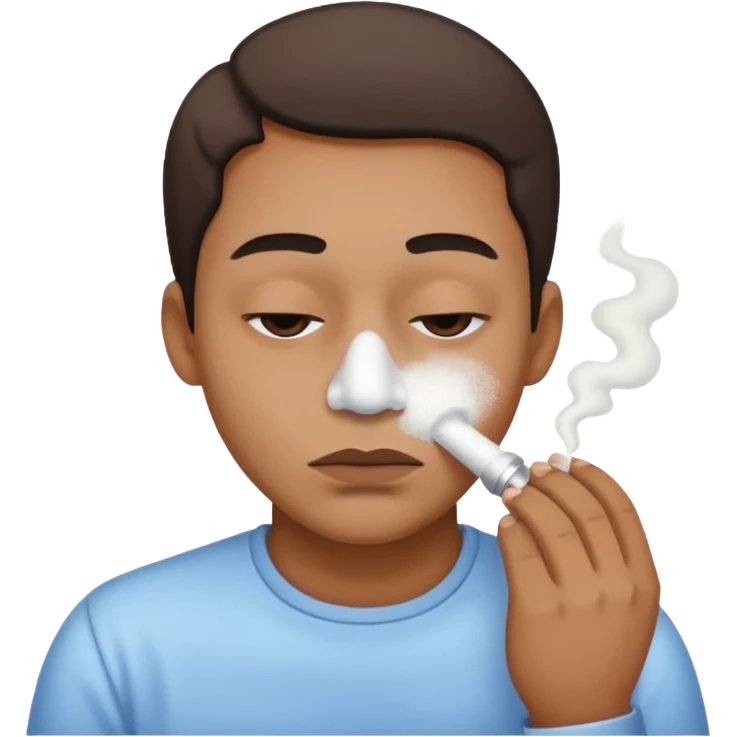 Guy snorting cocaine emoji emoji