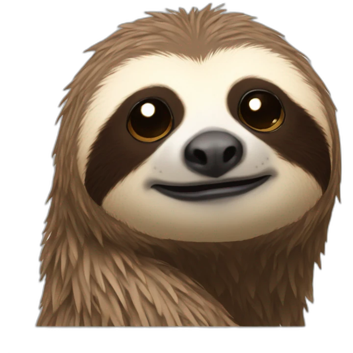 a sloth who kiss somoene emoji