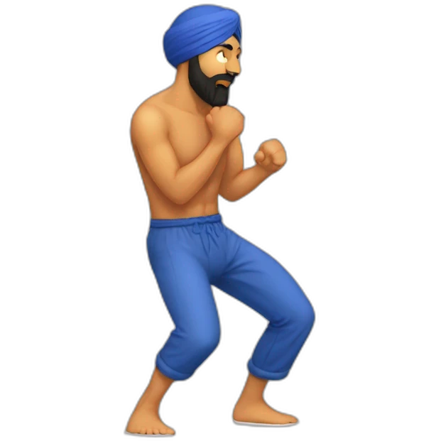 Sikh guy knocking out someone emoji