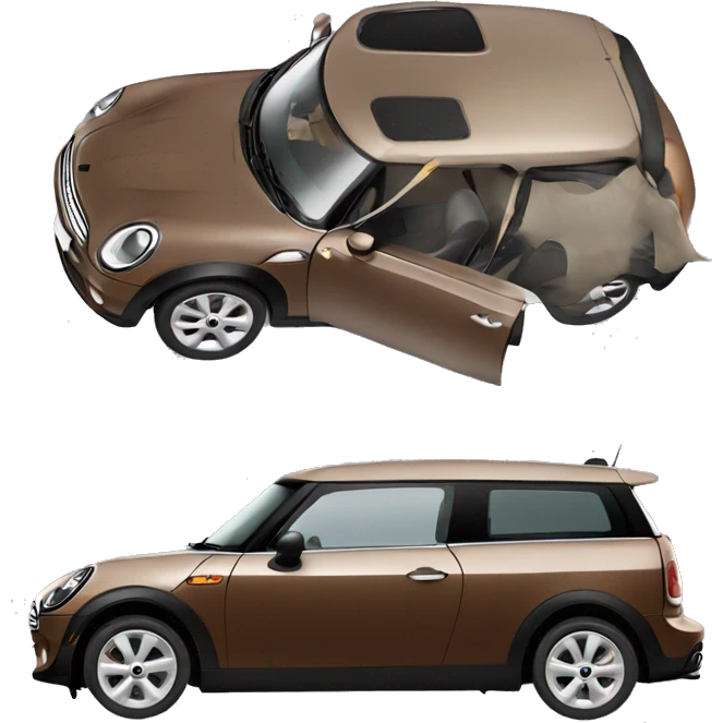 Brown Mini Cooper clubman  emoji