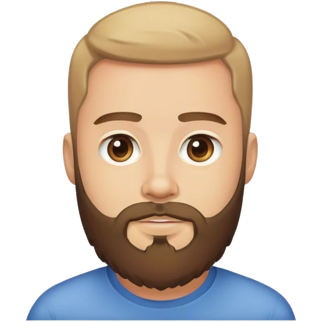 My brother with beard emoji