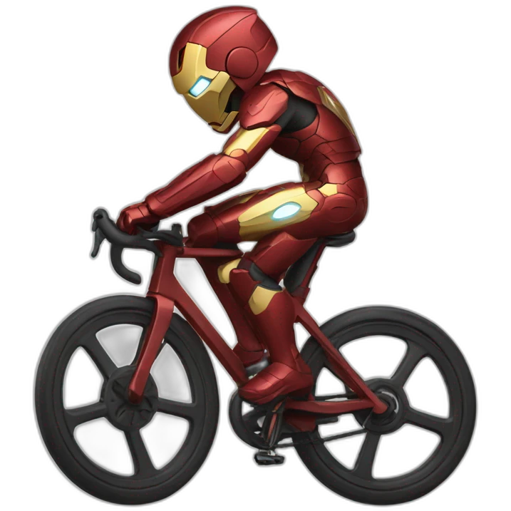 ironman driving a bike emoji