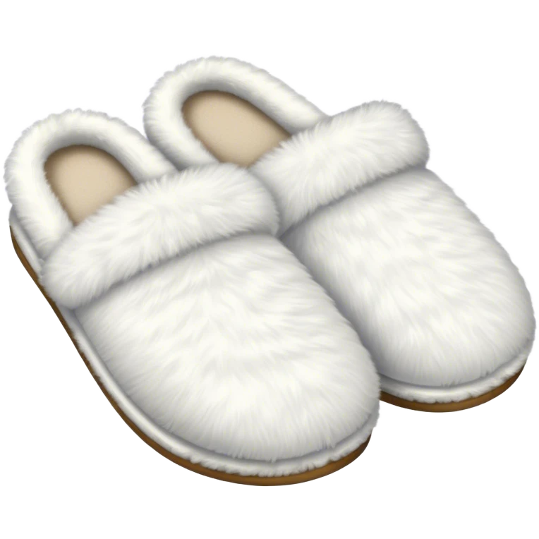 white puffy fluffy slippers emoji