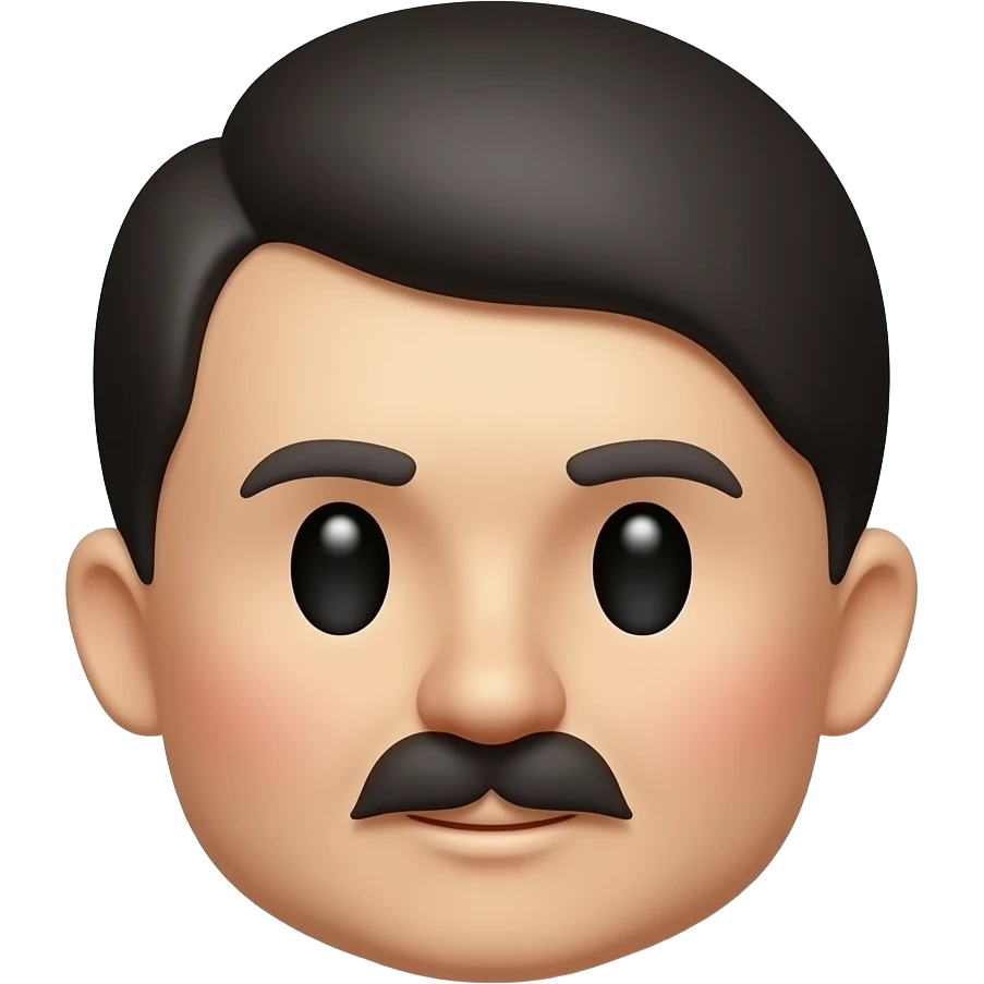 crie um hitler em formato e tamanho de emoji emoji