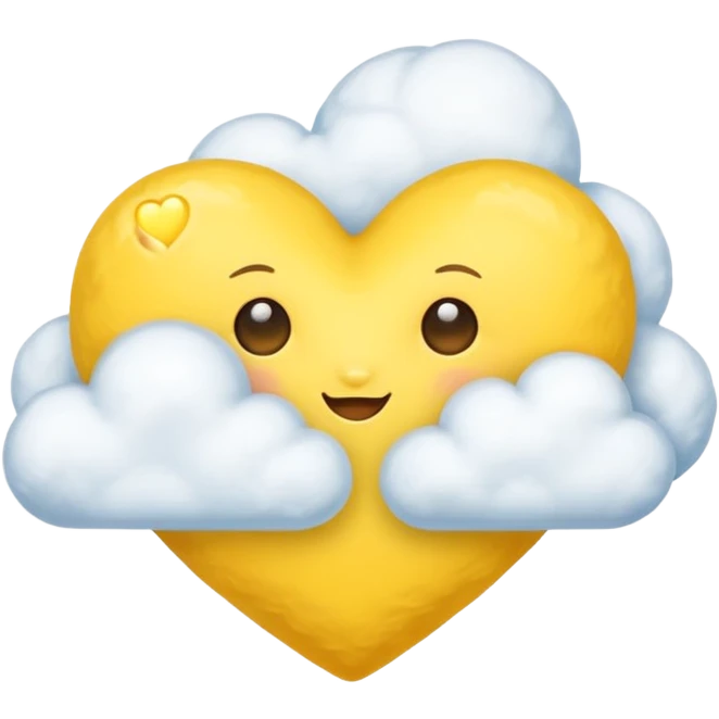 yellow heart with a cloud emoji