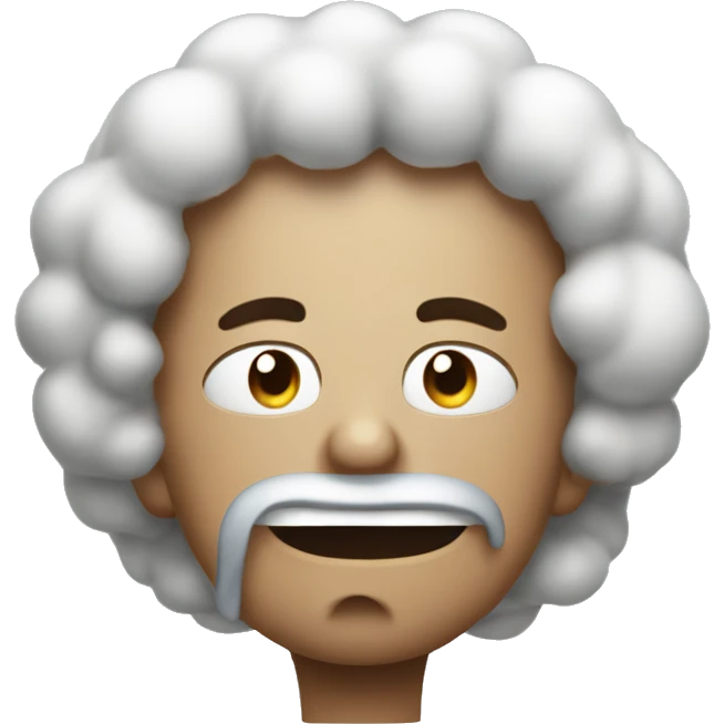 stressed out, no mor fuvs to give. Cloud on head emoji