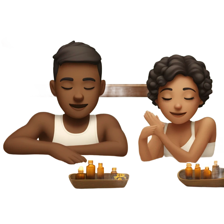 Aroma massage boy and girl emoji