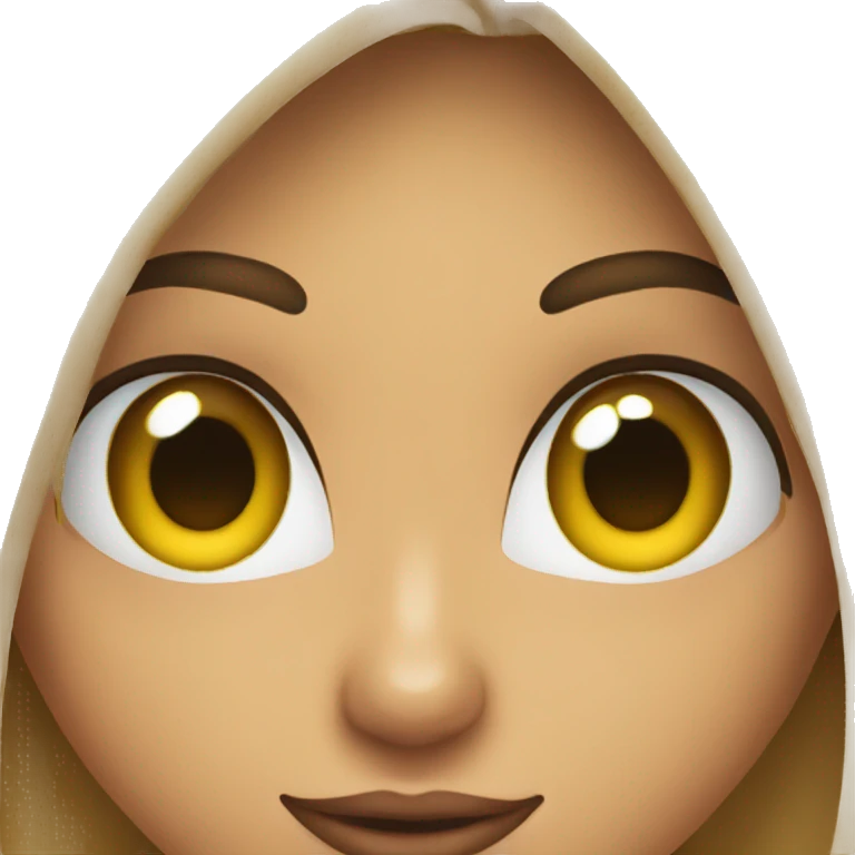 chica pelo largo ojos azules  emoji