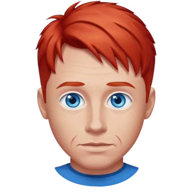 Dave Farrell with blue eyes, red hair emoji