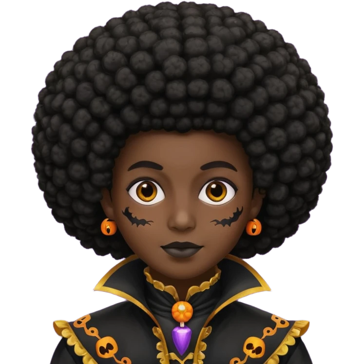 afro halloween emoji