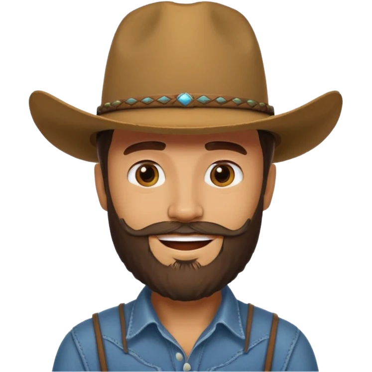 bearded cow boy emoji