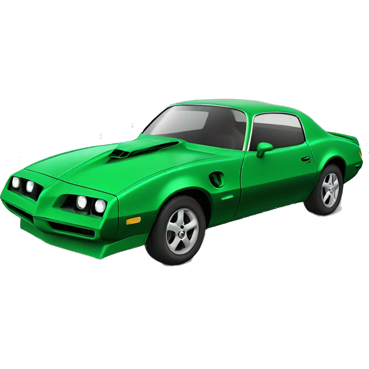 Green fbody Firebird car  emoji