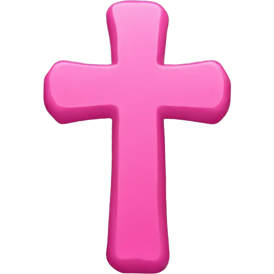 Pink cross emoji