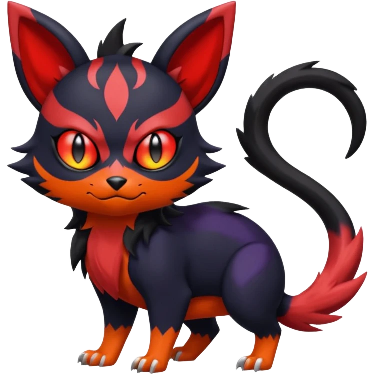 Noibat-Nargacuga-Litten-Torracat-fusion-Fakemon-Pokémon-creature  emoji