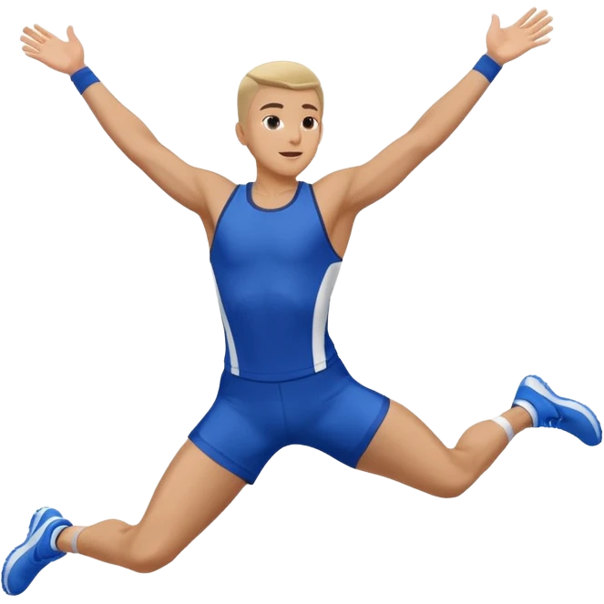 make a person jumping in a star position  emoji