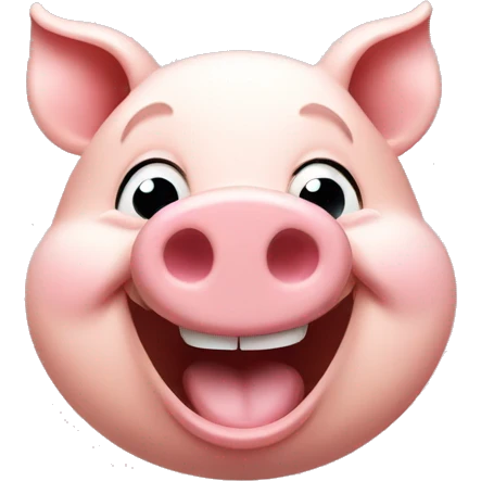 Happy pig with Thumbs up emoji