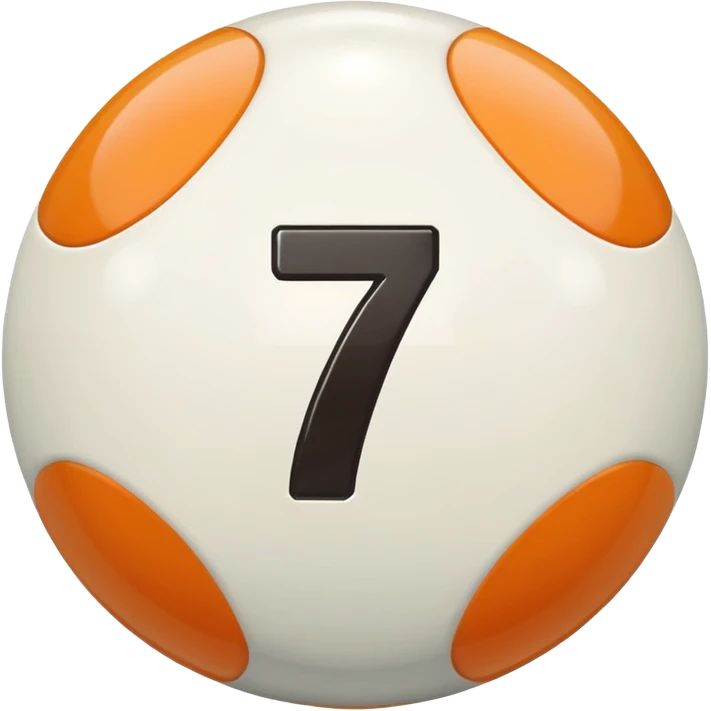 Pool table ball with the number 7 only one number  emoji