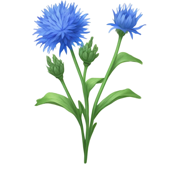 Cornflower plant  emoji