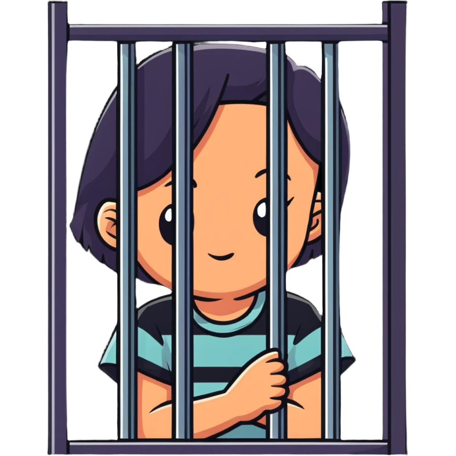 girl behind prison bars emoji
