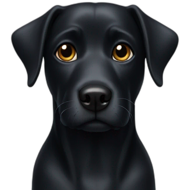 Black dog emoji