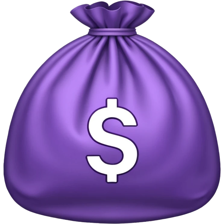 minimal money bag icon, main color #894273 emoji