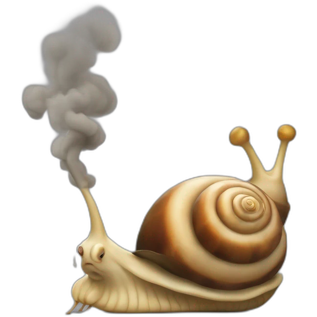 Smoking snail emoji