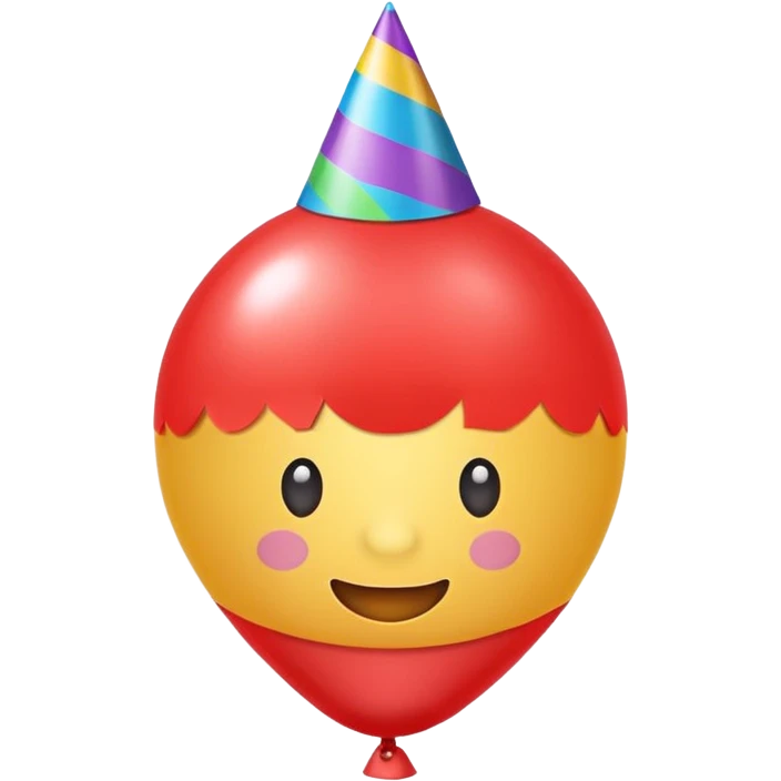 Balloon with party hat emoji
